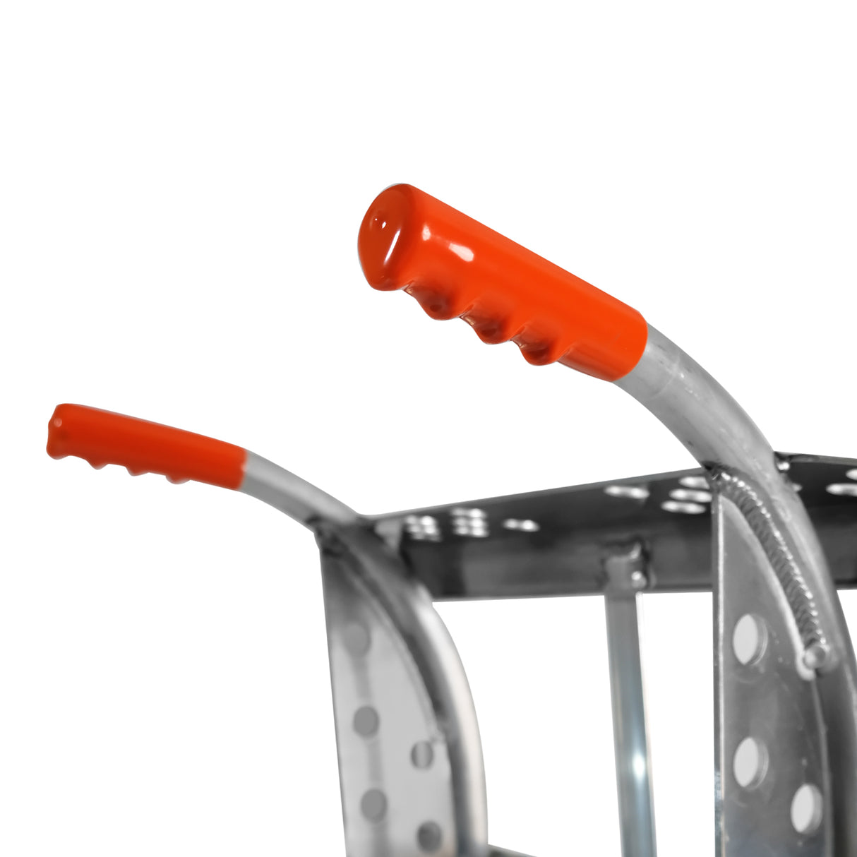 Poignées oranges installées sur diable Dollygo