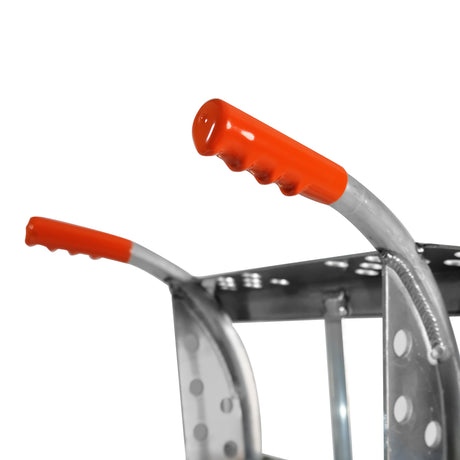 Poignées oranges installées sur diable Dollygo